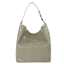 ALLIGATOR HOBO WITH ENAMEL CHAIN