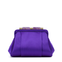 SATIN FRAME PURSE, AMETHYST CLOSURE